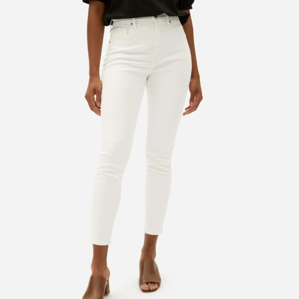 Everlane The Curvy High-Rise Skinny Jean White in Size 23 New with Tags